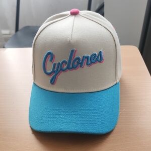 Cream and Blue Women's Cap